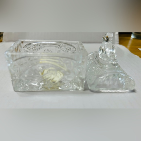 Vintage trinket box, 24% lead crystal. Bird on top. Very detailed bright clear. - Picture 6 of 6